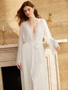 Moireta Women's Pajama Set - White - View 6