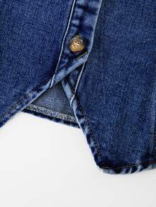 GlowEve CURVE Winter Casual Strap Pocket Button Denim Dark Blue Daily Wear Denim Jumpsuit - Blue - View 8