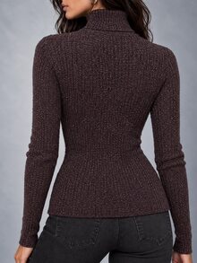 LUMIGAL Winter Women Sweaters - Burgundy - View 2