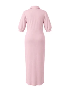 Moonlight&Mama Soft Comfortable Open Front Maternity Loungewear For Bedroom And Home Wear - Pink - View 2