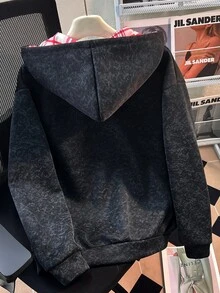 SHEIN 青少年女孩 Y2K 休閒街頭風連帽衛衣外套 2000年代風格 返校季女款秋季海灘畢業季白色夾克 - 彩色 - 查看 2