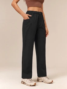 OutZeal Women Outdoor Pants Hiking Camping Water-Resistant Stretch Slim-Fit Pants - Black - View 6