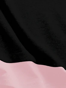 Attitoon 女款休閒極簡黑粉拼色復古對比短袖T恤，適合秋冬疊穿，皇冠與愛心破舊粉色龐克圖案，休閒極簡復古龐克Y2K百搭派對印花，音樂節穿搭，哥德風，女款通勤穿搭，百搭上衣，外出穿搭，畢業典禮穿搭 - 粉色 - 查看 4