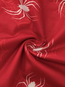 Notgurli Men's Spider Print Elastic Waist Casual Boxer Briefs - Red - View 5