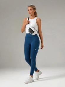 OutZeal Women Outdoor Leggings Workout Gym Yoga UV Protection Tummy Control With Pockets - Royal Blue - View 5
