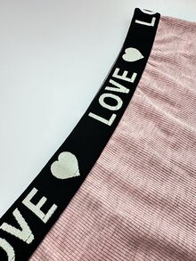 SHEIN Quần lót tam giác nữ size lớn bằng cotton gân in chữ phong cách thường ngày, bộ 3 chiếc nhiều màu - Nhiều màu - Xem 5