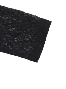 Balvessa Women's Elegant Lace Waist-Cinched Party Dress - Black - View 7