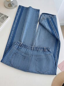 GlowEve CURVE Plus Size Women Straight Leg Loose Casual Versatile Denim Jeans - Multicolor - View 2