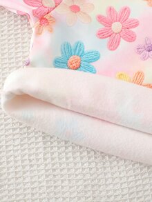 Cozy Pixies 女童花卉印花運動衫與內搭褲套裝 - 彩色 - 查看 8