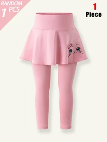 少女心印花休閒日常緊身褲 - 彩色 - 查看 5
