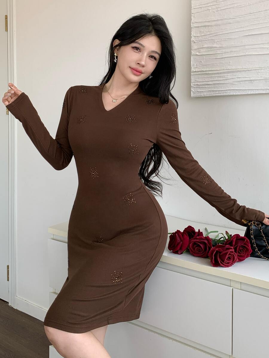 Feyla Women's Solid Color Casual Daily Summer Travel Dress - Brown - View 1