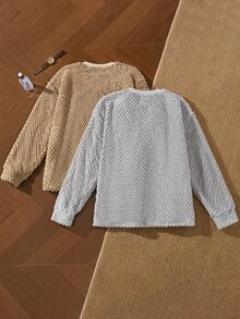 EverLounge Men's Casual Fleece Loungewear Top 2-Piece Set - Multicolor - View 2