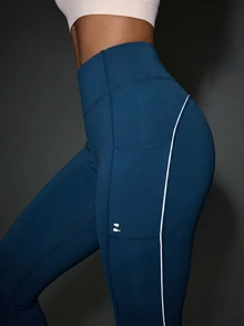 OutZeal Women Outdoor Leggings Workout Gym Yoga UV Protection Tummy Control With Pockets - Royal Blue - View 8