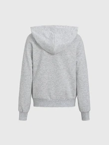 Mori Grove Mori Grove Women's New Long Sleeve Raglan Sleeve Hooded Zip-Up Thin Jacket, Suitable For Daily Outings, Commuting, Shopping, Home Wear, College Style, Versatile Outfit, Spring And Autumn Outerwear Top - Light Grey - View 2