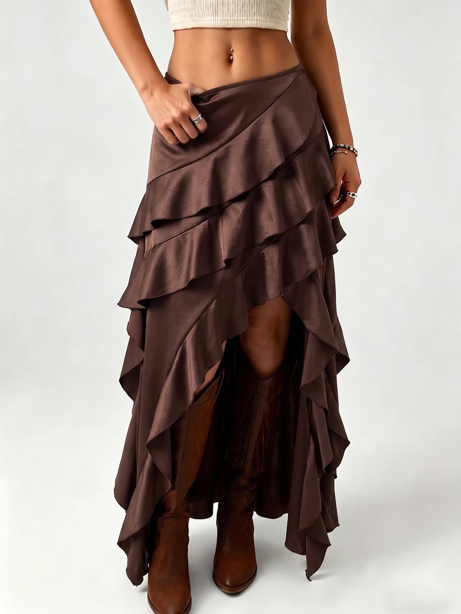 Glamine Multi-Layer Ruffle Trim, Urban Street Style, Asymmetrical ...