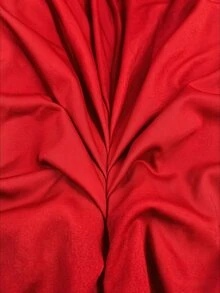 NU&NOW Plus Contrast Lace Cut Out Front Ruched Split Thigh Dress Halloween Party Night Black Summer Sexy Elegant - Red - View 7