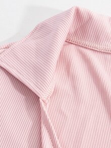 Moonlight&Mama Soft Comfortable Open Front Maternity Loungewear For Bedroom And Home Wear - Pink - View 6