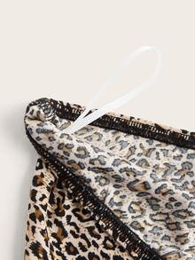 SHEIN EZwear 3-Piece Women's Solid Color And Leopard Print Fashion Strapless Tops - Multicolor - View 8