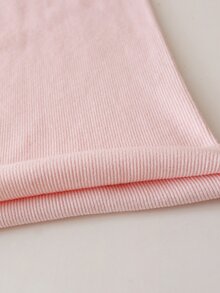 8-12歲女童元寶針織珍珠圓領毛衣與寬腿褲2件套，彩色蝴蝶結裝飾針織套裝，休閒秋冬女童毛衣套裝 - 粉色 - 查看 8