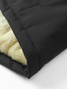 Manfinity Homme Men's Waterproof Hooded Sports Outdoor Jacket, Thermal Lined, Autumn/Winter - Black - View 6