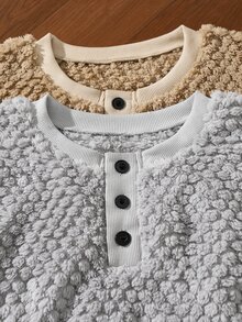 EverLounge Men's Casual Fleece Loungewear Top 2-Piece Set - Multicolor - View 3