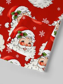 TaskEZ Women's Santa Claus Print Top And Pants Scrub Uniform Set - Multicolor - View 5