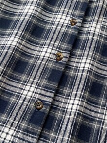 SHEIN LUNE 大尺碼女款格子休閒風 80年代 90年代 1920年代 約會 辦公室 派對 畢業式 教師 開學季 秋季洋裝 巧克力棕 工作穿搭 - 彩色 - 查看 6