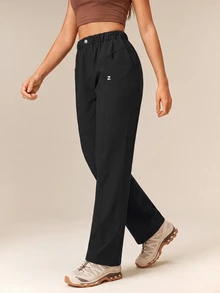OutZeal Women Outdoor Pants Hiking Camping Water-Resistant Stretch Slim-Fit Pants - Black - View 3