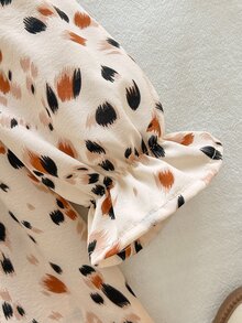SHEIN 女嬰全印花對比色休閒日常夏季洋裝 - 彩色 - 查看 6