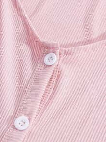 Moonlight&Mama Soft Comfortable Open Front Maternity Loungewear For Bedroom And Home Wear - Pink - View 5