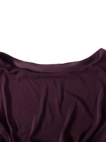 Tween Girl Mesh Patchwork Kids Pleated Fashion Party Dress - Burgundy - View 4