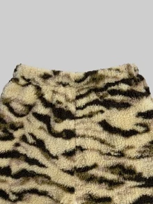 INAWLY Solva Women's Fashion Minimalist Zebra Print Lounge Sweatpants - Coffee Brown - View 6