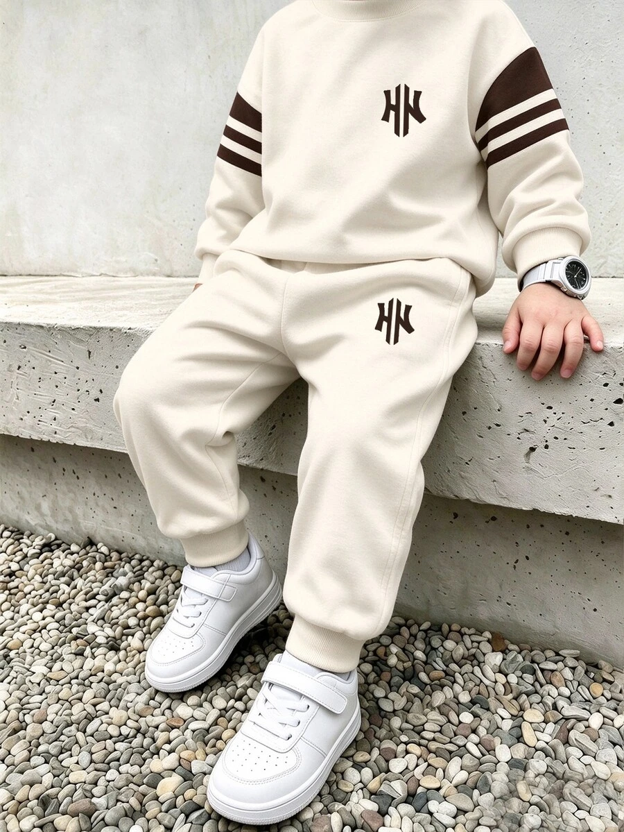 小男孩連帽衫與運動衫套裝 - 彩色 - 查看 1