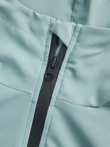 SHEIN BASICS Women's Solid Color Long Sleeve Hooded Jacket And Pants Casual Daily Sports Set - Mint Green - View 14