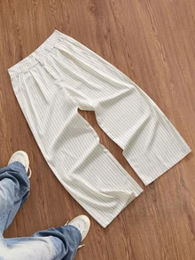 SWAVVY Men's Striped Casual Versatile Daily Wear Long Pants - Apricot - View 6