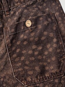 Selenza Plus Size Women's Pocket Design Wide Leg Loose Casual Denim Jeans - Mocha Brown - View 6