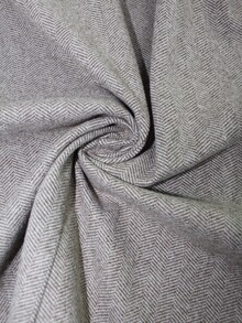 Trelyra Autumn/Winter New Herringbone Square Neck Jacket, Gray Loose Fit 2-Button Casual Commute Overcoat, Outdoor Wear, Office Wear, Fashion Minimalist Jacket - Grey - View 8