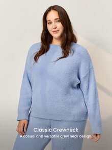 LUVLETTE Plus Size Pajama Sets - Blue - View 5