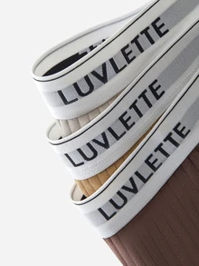 LUVLETTE 3-Pack Cotton Mid Rise Printed Letter Webbing Men's Boxer Briefs - Multicolor - View 8