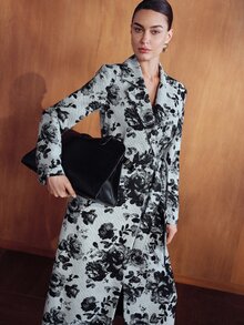 MOTF PREMIUM FASHION WOMEN'S JACQUARD LONG SLEEVE JACKET - Black and White - View 6