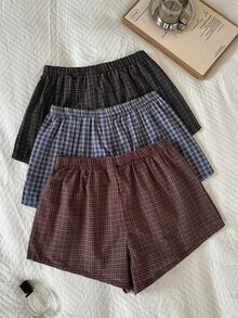 Napfluff Bộ 3 quần short nữ 100% cotton phong cách đơn giản in họa tiết patch - Nhiều màu - Xem 2