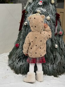 Dazy Kids Infant (Girl) Polka Dot Korean Style Long Sleeve Autumn/Winter Jacket - Apricot - View 8
