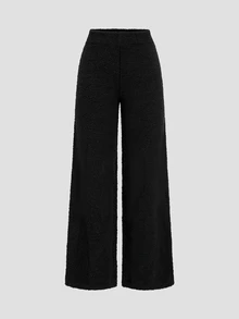 Autumina Women's Autumn/Winter Casual Fashion Lazy Minimalist Daily Gathering Photo Sweater 2 Pieces Set - Black - View 5