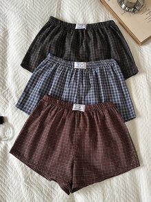 Napfluff Bộ 3 quần short nữ 100% cotton phong cách đơn giản in họa tiết patch - Nhiều màu - Xem 7