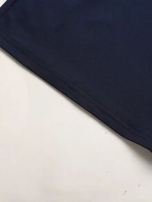 SHEIN Tween Girls Partywear Deep Tween Girl Blue Elegant Fitted Jumpsuit Tween Girl - Navy Blue - View 6