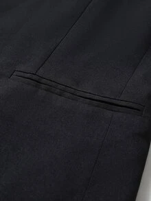 Manfinity Mode Men's Button Long Sleeve Jacket And Pants Suit Set - Black - View 3