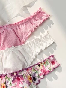 PetitDoll Women's Bow Decor Sexy Everyday Thong Panties - Multicolor - View 3