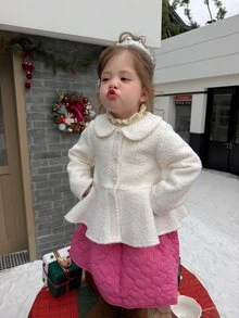 Dazy Kids Infant/Toddler (Girl) Autumn/Winter Design Korean Style Long Sleeve Woolen - White - View 3