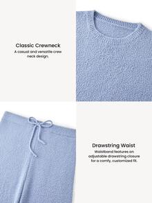 LUVLETTE Plus Size Pajama Sets - Blue - View 4