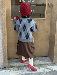 DAZY Infant/Toddler (Girl) Solid Color Casual Versatile All-Season Bottoms - Coffee Brown - View 4